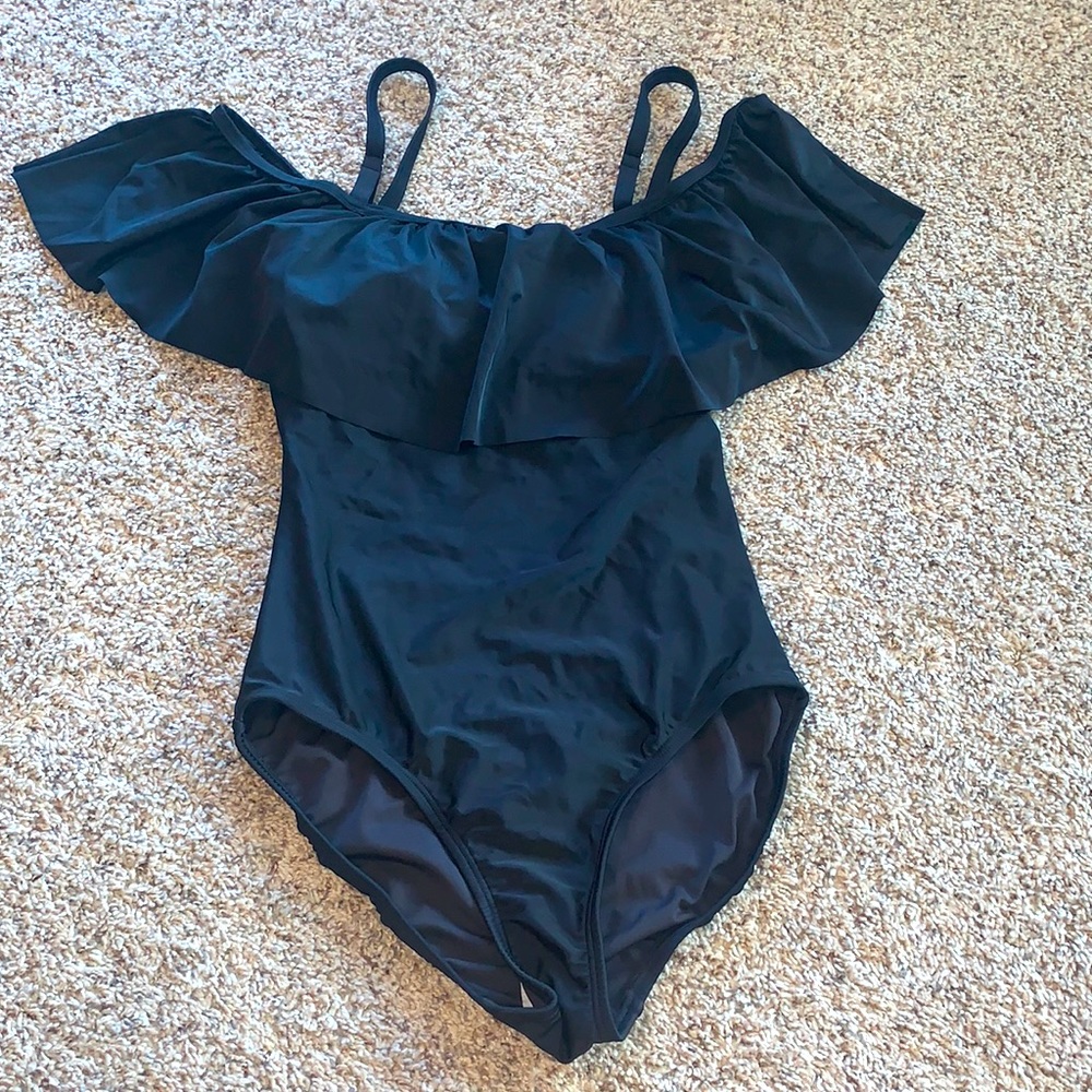One piece swim wear, size 12